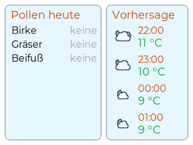 WetterCube Next: allergens and forecast